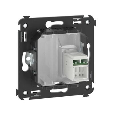 Компьютерная розетка RJ-45 в стену, кат.6 одинарная,"Avanti", "Белое облако" | 4400293 | DKC