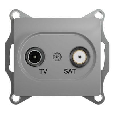 Glossa Алюминий TV-SAT Розетка одиночная 1DB | GSL000397 | SE