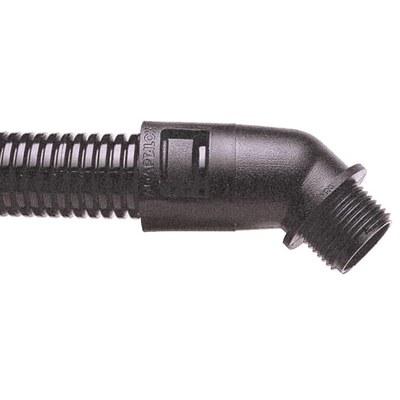 Фитинг AL21/M20/45/BL, 45°, полиамид 66, черный, резьба M20, d21, 10 шт. в пачке | 7TCA296000R0578 | ABB