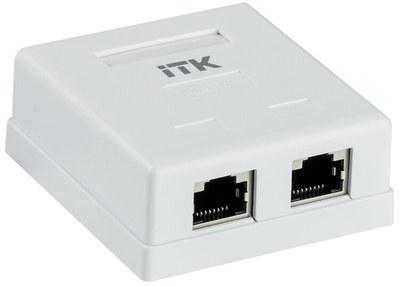 Настенная инф. розетка RJ45 кат. 6 FTP 2-порт | CS2-1C06F-22 | ITK
