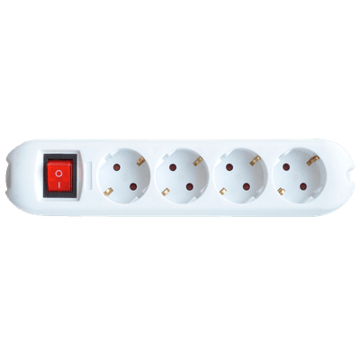 Колодка 4GS-SMART четырехместная с выключателем 16А с заземлением 5440 | 4690612010496 | IN HOME