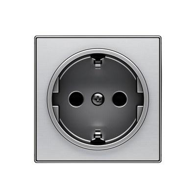 Накладка для розетки SCHUKO, серия SKY, цвет нержавеющая сталь|2CLA858800A1401| ABB
