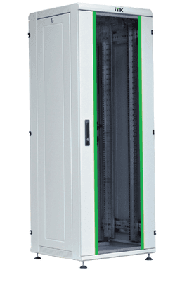 Шкаф сетевой 19" 42U 800х800, стек.пер.дверь чер.(место2из3) | LN05-42U88-G-2 | ITK