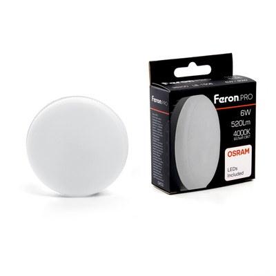 Лампа cветодиодная, (6W) 230V GX53 4000K, LB-1506 OSRAM LED| 38200 | FERON
