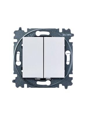 ABB Levit Белый / дымчатый чёрный Переключатель 2-кл. | 3559H-A52445 62W | 2CHH595245A6062 | ABB