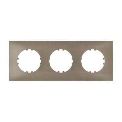 Рамка 3-постовая квадрат (бронза) Vintage-Quadro | 884327-1 | Ecoplast