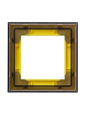 ABB Levit Жёлтый / дымчатый чёрный Рамка 1-ая | 3901H-A05010 64W | 2CHH015010A6064 | ABB