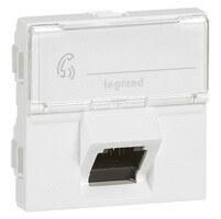 Mosaic RJ45 UTP 6a 2м угол 45° Белая | 076509 | Legrand