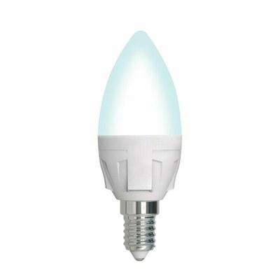 Лампа светодиодная LED-C37 7W/4000K/E14/FR/DIM PLP01WH LED, димм.. «свеча», мат, серия Яркая, пр-во Россия, 4000К . | UL-00004294 | Uniel