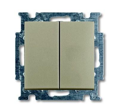 ABB Basic 55 Шампань Выключатель 2-х клавишный | 1012-0-2167 | 2CKA001012A2167 | ABB