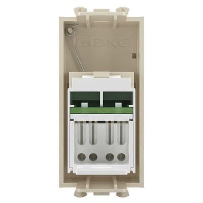 Компьютерная розетка "Ванильная дымка" Avanti RJ-45 модульная, кат. 5е , 1 мод | 4405461 | DKC