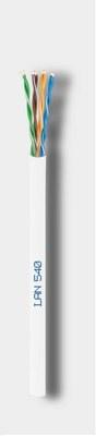 LAN 540_GI 300м, витая пара 5e U/UTP, 0,51мм Cu, 5,1 PVC, белый/желтая полоса | C00005225 | CAVEL