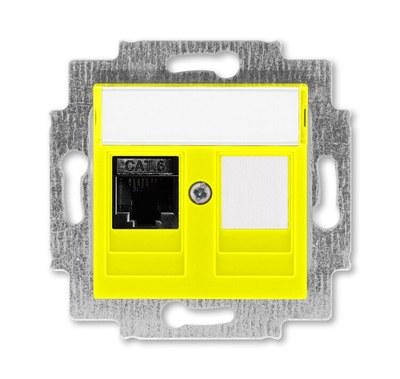 ABB Levit Жёлтый Розетка комп. RJ45 категория 6 и заглушка | 5014H-A61017 64W | 2CHH296117A6064 | ABB