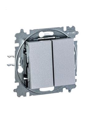 ABB Levit Серебро / дымчатый чёрный Выключатель 2-кл. | 3559H-A05445 70W | 2CHH590545A6070 | ABB