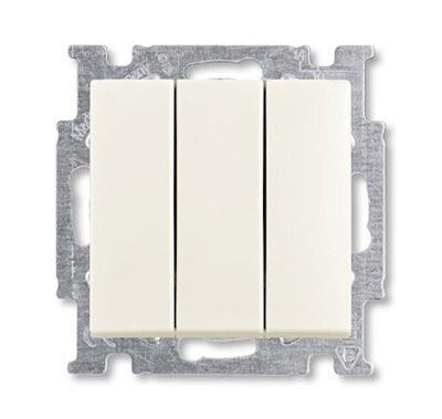 ABB Basic 55 Шале (белый) Выключатель 3-клавишный, 16А | 1012-0-2183 | 2CKA001012A2183 | ABB