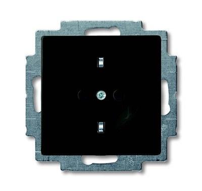 ABB Basic 55 Шато (чёрный) Розетка с/з | 2011-0-6142 | 2CKA002011A6142 | ABB