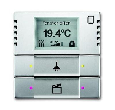 6128/28-866-500 Терморегулятор KNX с дисплеем и сенсором, 2/4-клавишный, нержавеющая сталь | 6134-0-0335 | 2CKA006134A0335 | ABB