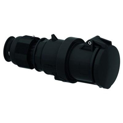 Вилка панельная 3п(2p + PE) 63А 230 QC черная IP44 I 310488-Bals I Bals