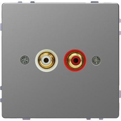 D-Life АУДИОРОЗЕТКА с модул. тюльпан, НЕРЖ. СТАЛЬ , SD | MTN4350-6036 | Schneider Electric