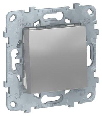 Unica New Алюминий Выключатель 1-клавишный, сх. 1, 10 AX, 250В | NU520130 | Schneider Electric