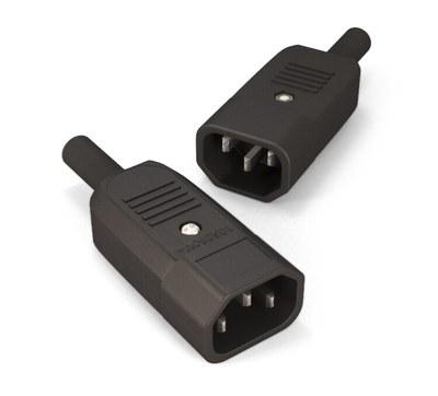 Разъем для кабеля питания Hyperline IEC 60320 С14 (220В, 10А) |47998|Hyperline