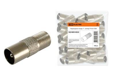 Переходник гнездо F - штекер TV б/п | SQ1809-0022 | TDM