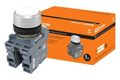 Кнопка MP1-20W в сборе d22мм 1з+1р белая | SQ0747-0005 | TDM