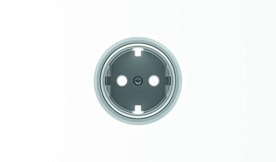 Накладка для розетки SCHUKO с плоской поверхностью, серия SKY Moon, кольцо хром|2CLA868890A1401| ABB