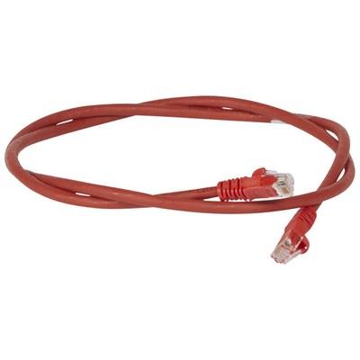 Коммутационный шнур RJ 45 - категория 6 - U/UTP - LSZH - неэкранированный - 1 м - красный | 051862 | Legrand