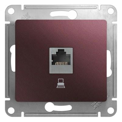 Glossa Баклажановый Розетка компьютерная RJ45 кат.5E | GSL001181K | SE