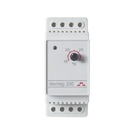 Терморегулятор на шину DIN, с датчиком на проводе, DEVIreg™ D-330 (+5°C-+45°C), 16А| 140F1072| DEVI