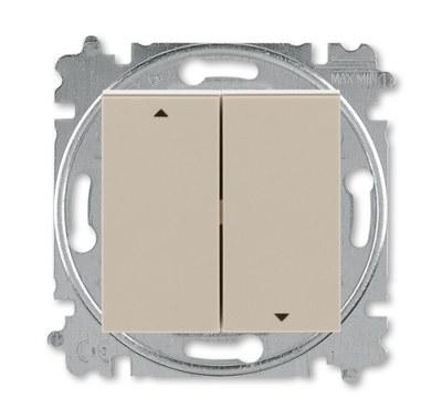 ABB Levit Кофе макиато / белый Выключатель жалюзи 2-кл. без фиксации клавиш | 3559H-A88445 18W | 2CHH598845A6018 | ABB