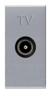 ABB Zenit Серебряный Мех ТВ розетки, простой, 1-модульный | N2150.7 PL | 2CLA215070N1301 | ABB