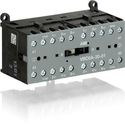 Миниконтактор реверсивный VBC6A-30-01-07 9A (400В AC3) катушка 12В DС | GJL1213911R0017 | ABB