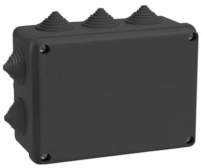 Коробка расп. КМ41242 150х110х70мм IP55 10 вв. черная | UKO11-150-110-070-K02-55 | IEK