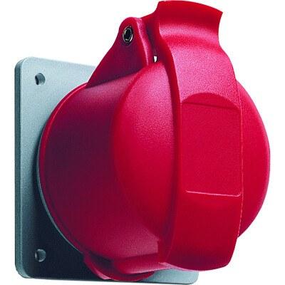 Розетка панельная с прямым унифицированным фланцем 332RU6, 32A, 3P+E, IP44, 6ч | 2CMA193250R1000 | ABB