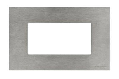 ABB Zenit Сталь Рамка итальянский стандарт на 4 модуля | N2474 OX | 2CLA247400N4001 | ABB
