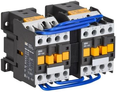 Контактор КМИ-11830 реверс 18А 230В/АС3 2НО | KKM13-018-230-20-1 | IEK