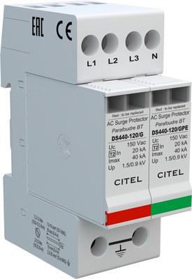 КОМПАКТНЫЙ УЗИП ТРЕХФАЗНЫЙ+N ТИП 2 - 120/208 В - СМЕННЫЕ МОДУЛИ DS440-120/G