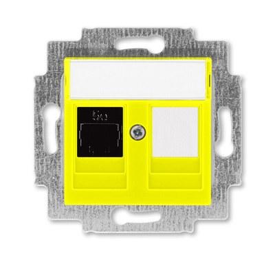 ABB Levit Жёлтый Розетка комп. RJ45 категория 5e и заглушка | 5014H-A51017 64W | 2CHH295117A6064 | ABB