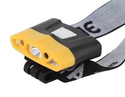 Фонарь налобный GA-804 серия "Практик" 3Вт led + 2 SMD, 3,7 V Li аккум, сенсорное включение | Б0036605 | ЭРА