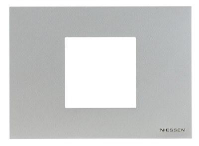 ABB Zenit Серебряный Рамка итальянский стандарт на (2 мод) | N2472 PL | 2CLA247200N1301 | ABB