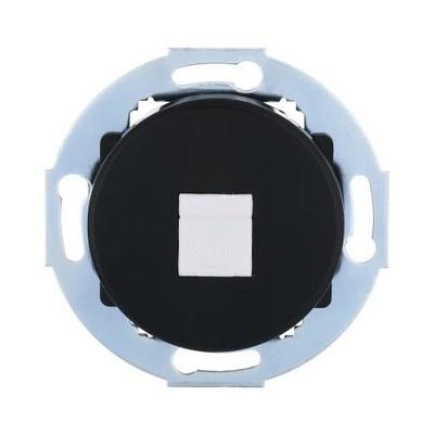 Розетка компьютерная RJ-45 кат. 5е с накладкой (черный) Vintage | 886108-1 | Ecoplast