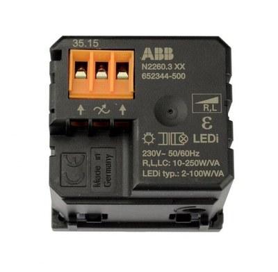 ABB Zenit Серебристый Светорегулятор электронный поворотный для регулируемых LEDi ламп, 2-100 Вт, 2-модуля | N2260.3 PL | 2CLA226030N1301 | ABB