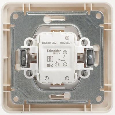 Wessen 59 Сл. кость Выключатель 2-клавишный, 10А (в сборе) | VS510-252-28 | SE