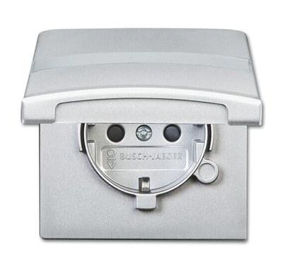 Розетка SCHUKO, 20 EUGKBN-33-101, с крышкой, со шт., Allwetter44, IP44, серебр. алюминий, 16А, 250В. | 2064-0-0300 | 2CKA002064A0300 | ABB