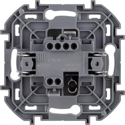 Inspiria антрацит переключатель без фиксации (кнопка) с Н.О./Н.З. контактом 6 A С/У без рамки | 673693 | Legrand