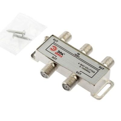 DS-F-03 ДЕЛИТЕЛЬ ТВ х 4 под F разъём 5-1000 МГц, simple (10/200/7200) | Б0048322 | ЭРА