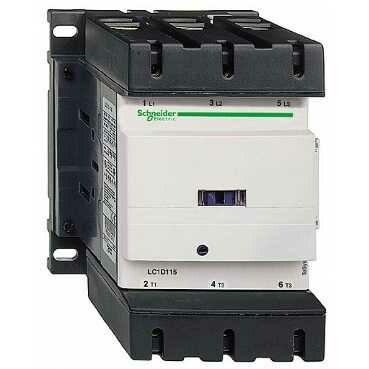 КОНТАКТОР D 3Р, 115 A, НО+НЗ, 115V 50/60 ГЦ, ЗАЖИМ ПОД КОЛЬЦ. НАКОН., | LC1D1156FE7 | Schneider Electric