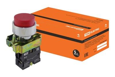 Кнопка BL42 без подсветки красный 1р | SQ0704-0049 | TDM